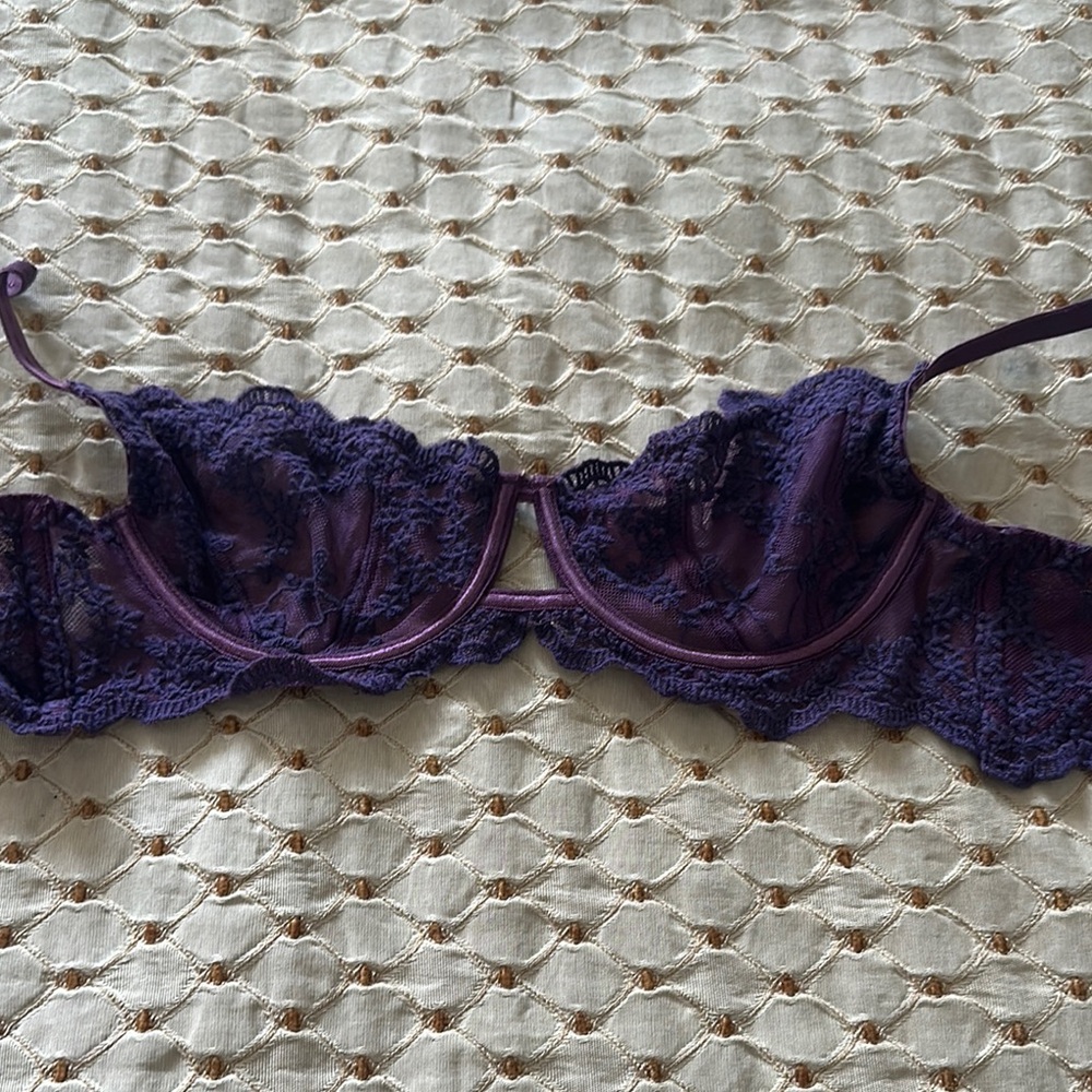Free People Demi Purple Lace Underwire Bra
